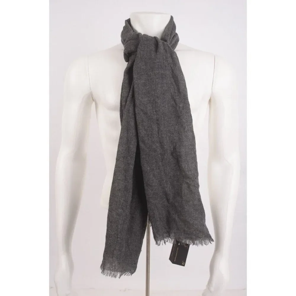 Massimo Dutti Scarf Gray Wool Cashmere 0531/049 NWT New w tags